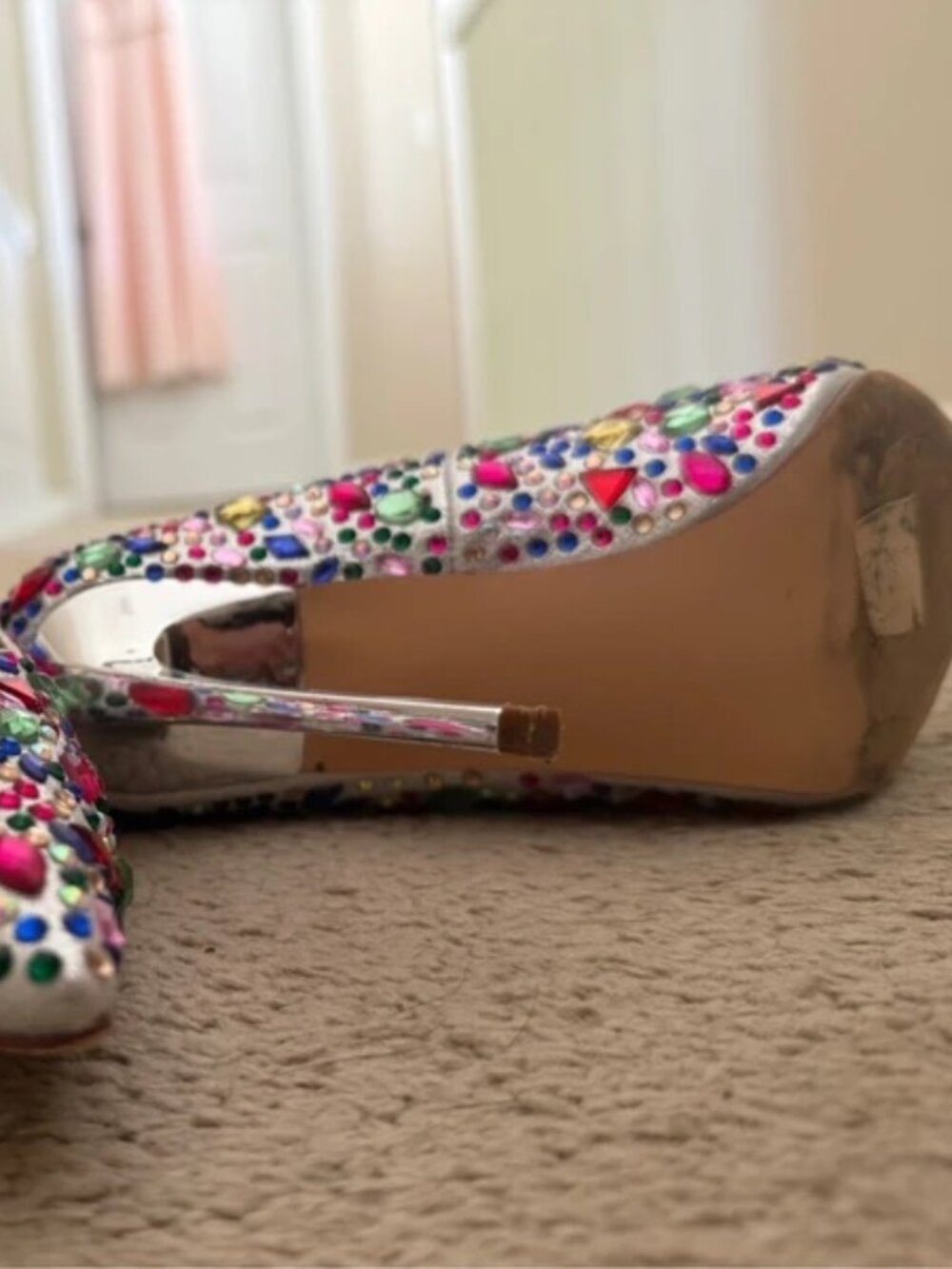 Azalea Wang Multicolor Rhinestone Pumps - Picture 2 of 4